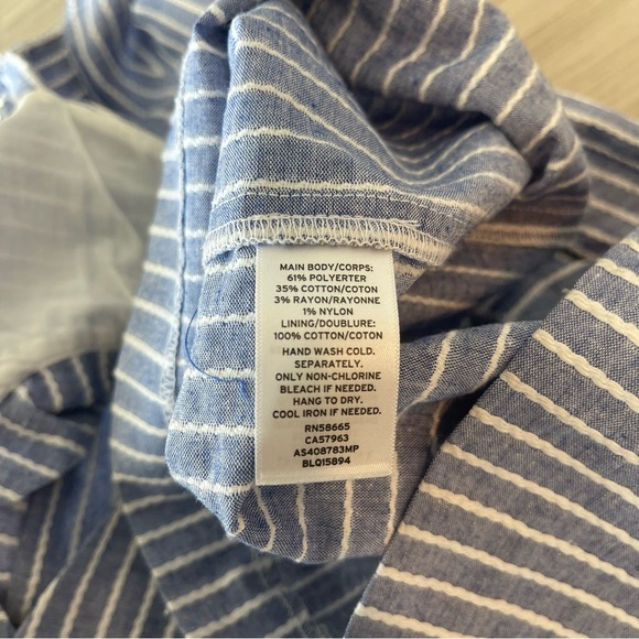 1901 Square Neck Cotton Striped Cropped Jumpsuit - Picture 7 of 7